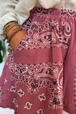 Ole Bubble Cotton Bandana Shorts Indian Pink